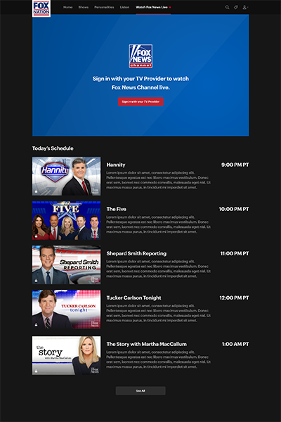 Free internet tv hot sale fox news