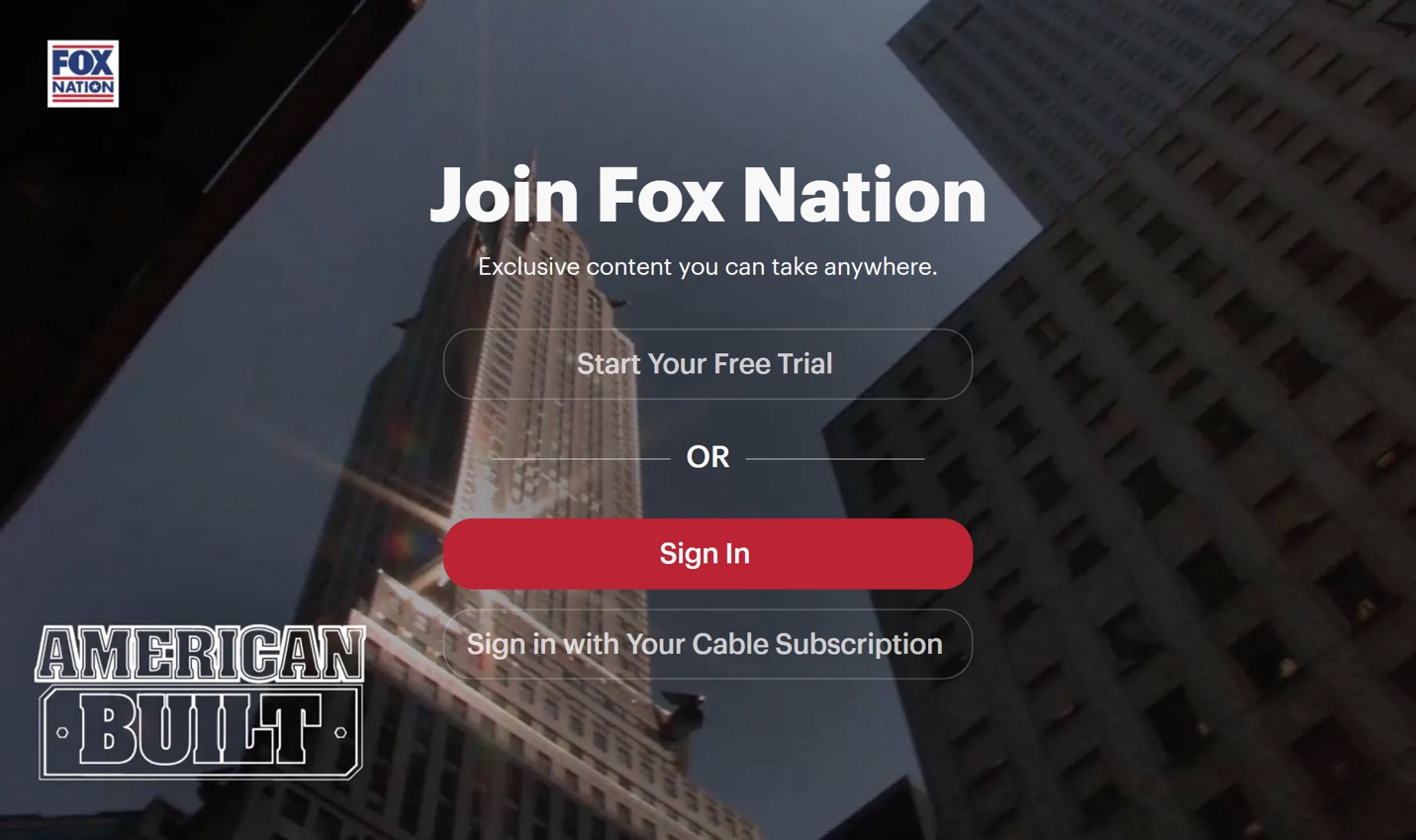 How to stream fox nation sales on smart tv