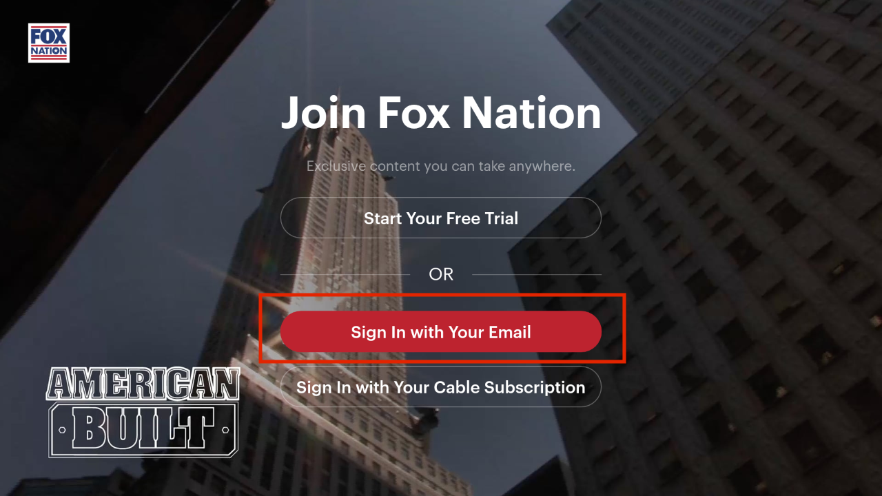 Fox nation 2024 free trial