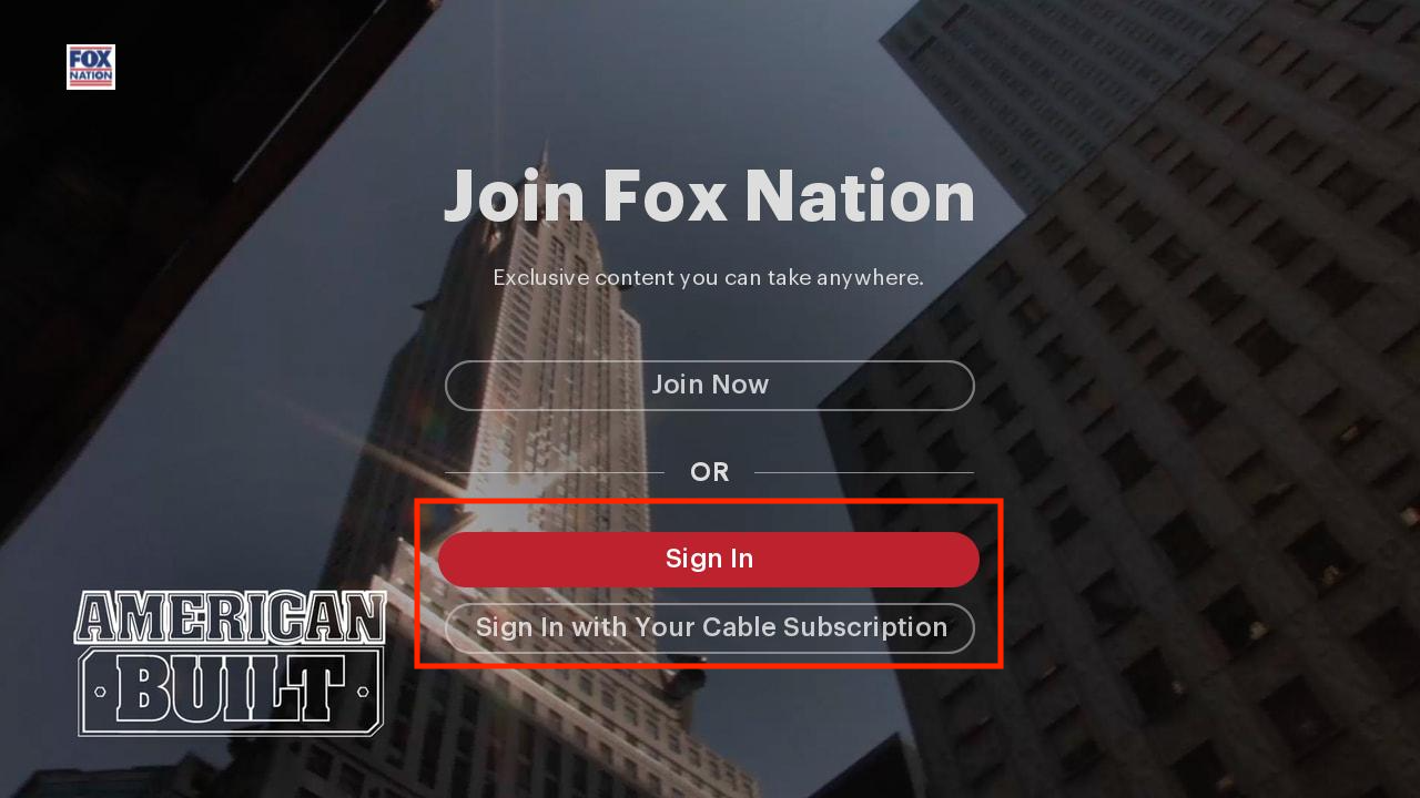 How do i get sale fox nation on roku