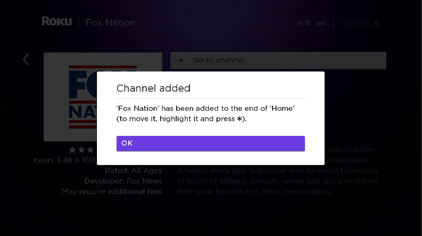 How do I watch Fox Nation on my Roku