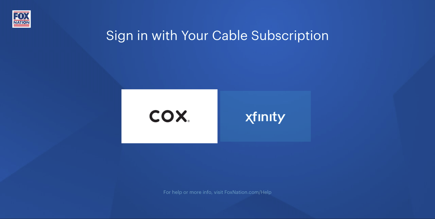 How do i watch fox nation on samsung tv 