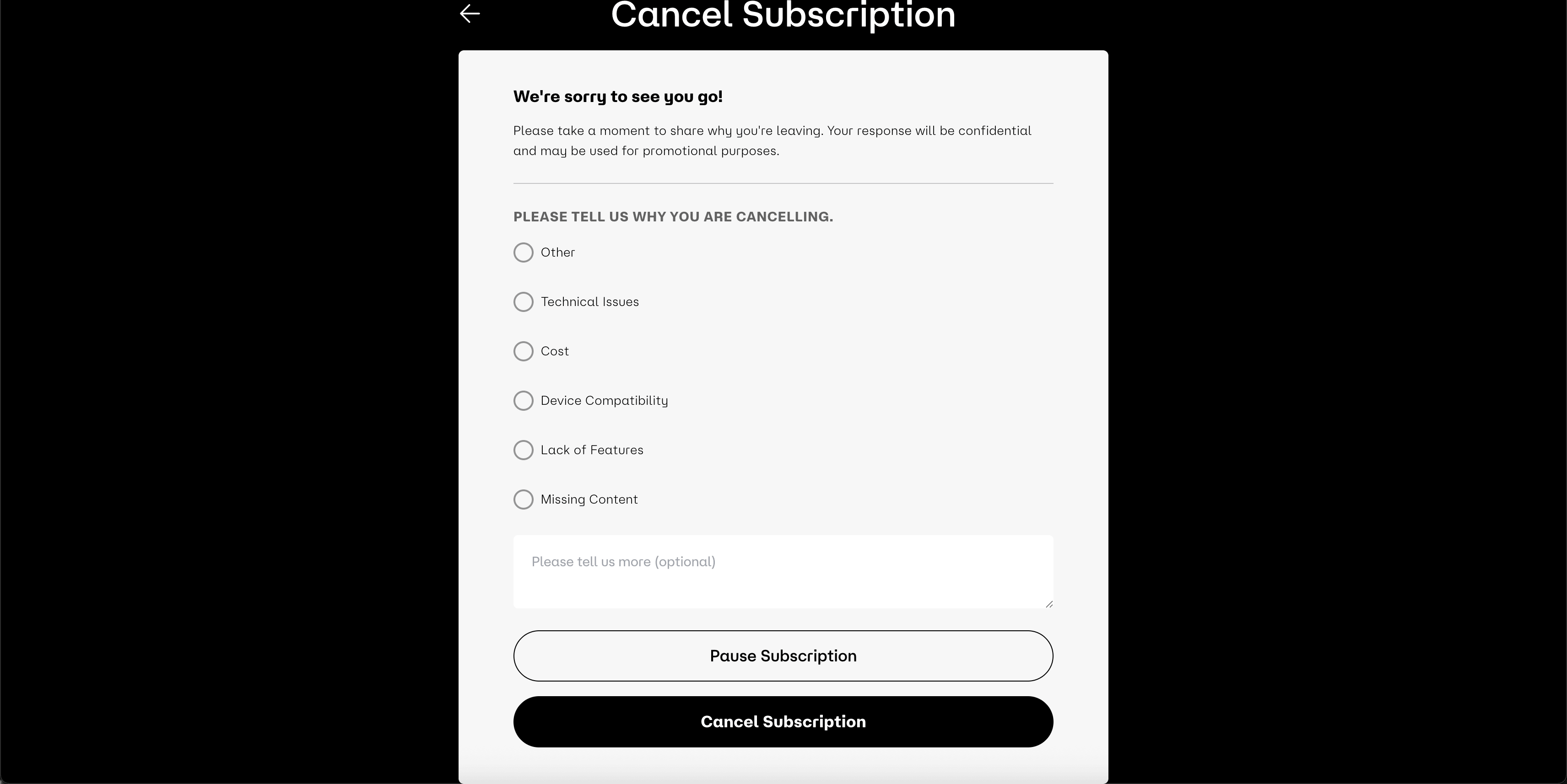 Cancel, Pause, or Change Your Subscription